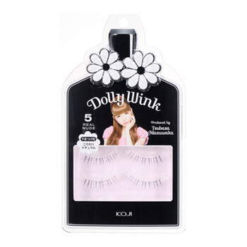 自然になじんで目を大きく見せるDOLLY WINK(ドーリーウインク)『アイラッシュ 5 リアルヌード 下まつげ用』の使用感をレポに関する画像1