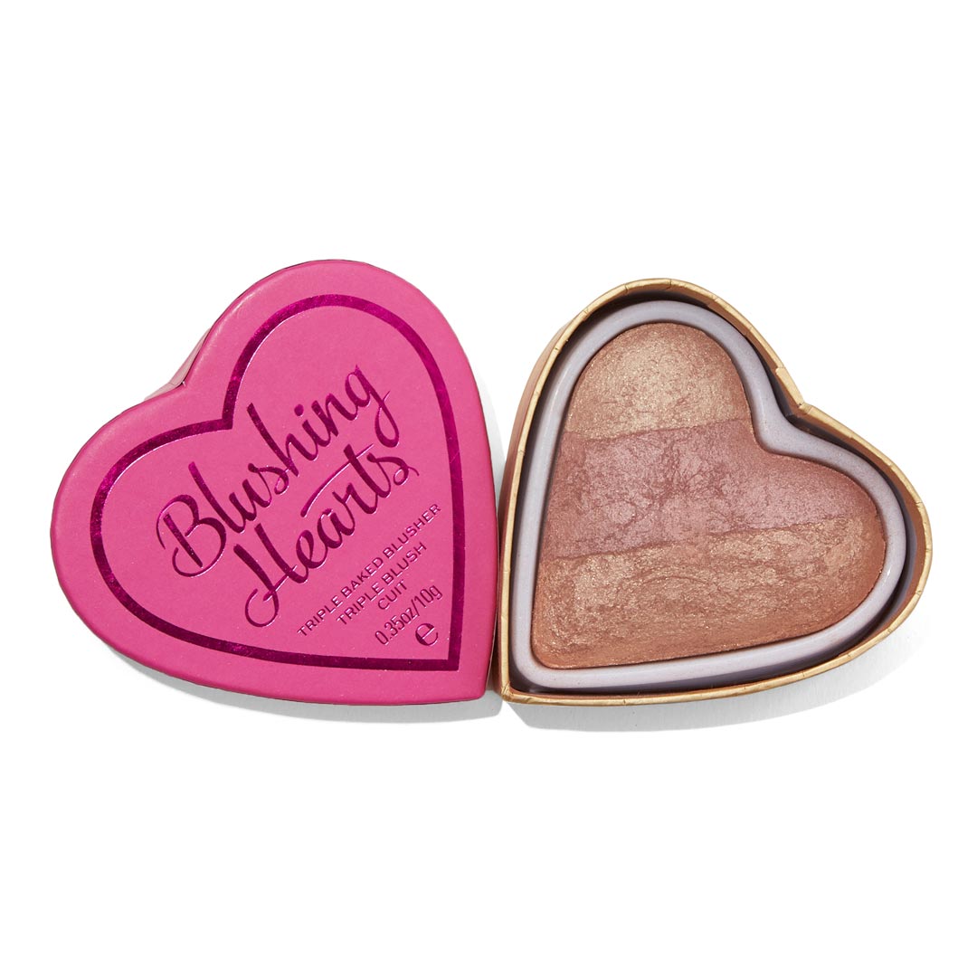 Makeup Revolution(メイクアップレボリューション)ブラッシングハート ピーチキーン 3つのカラーがブレンドされたチークで立体的なツヤ感ほっぺに!に関する画像4