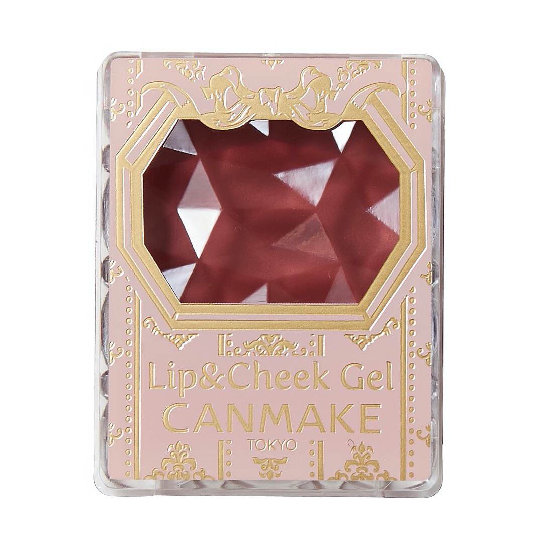 上品ボルドーカラ―のCANMAKE(キャンメイク)『リップ&チーク ジェル 06 ダークプラムシュガー』をご紹介に関する画像4