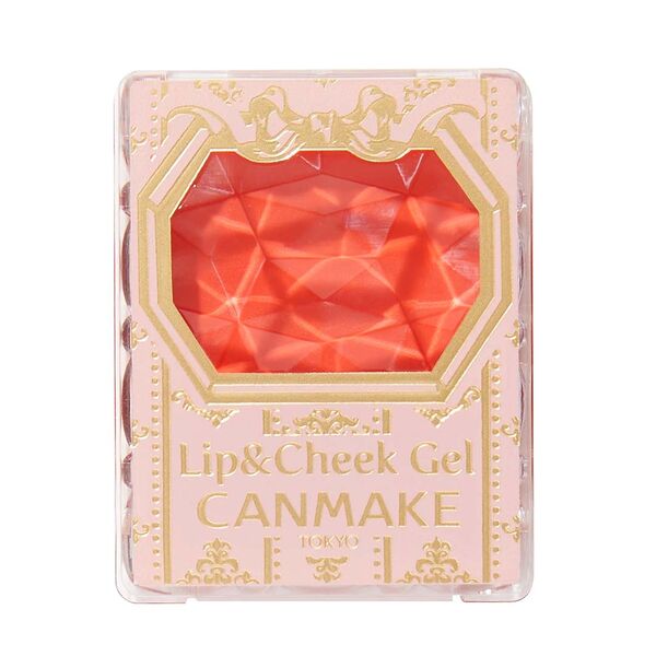 フレッシュなオレンジカラーのCANMAKE(キャンメイク)『リップ&チーク ジェル 02 アップルマンゴーパフェ』の使用感をレポに関する画像5