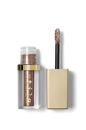 大きめのラメが輝くStila(スティラ)『グリッター&グロウ リキッド アイシャドウ ブロンズドベル』の使用感をレポに関する画像1